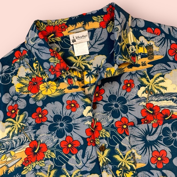 Disney Parks Mickey Mouse Hawaiian Shirt XL - Picture 2 of 7